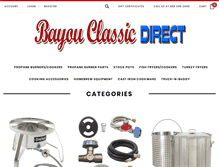 Tablet Screenshot of bayouclassicdirect.com